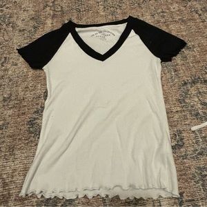 Black and white V-neck Aeropostale shirt